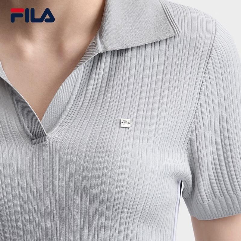 FILA Women's Slim Fit Woven Short Sleeve Top
