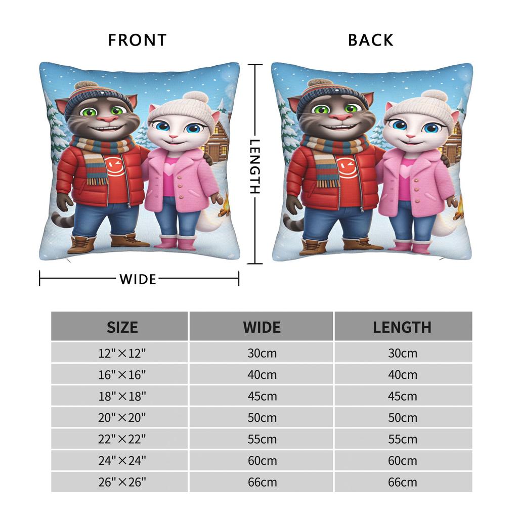 Game T-Talking T-Tom And F-Friends Pillow Case Novelty Pillow Cover Soft Pillowcases For Office Car Home Decor