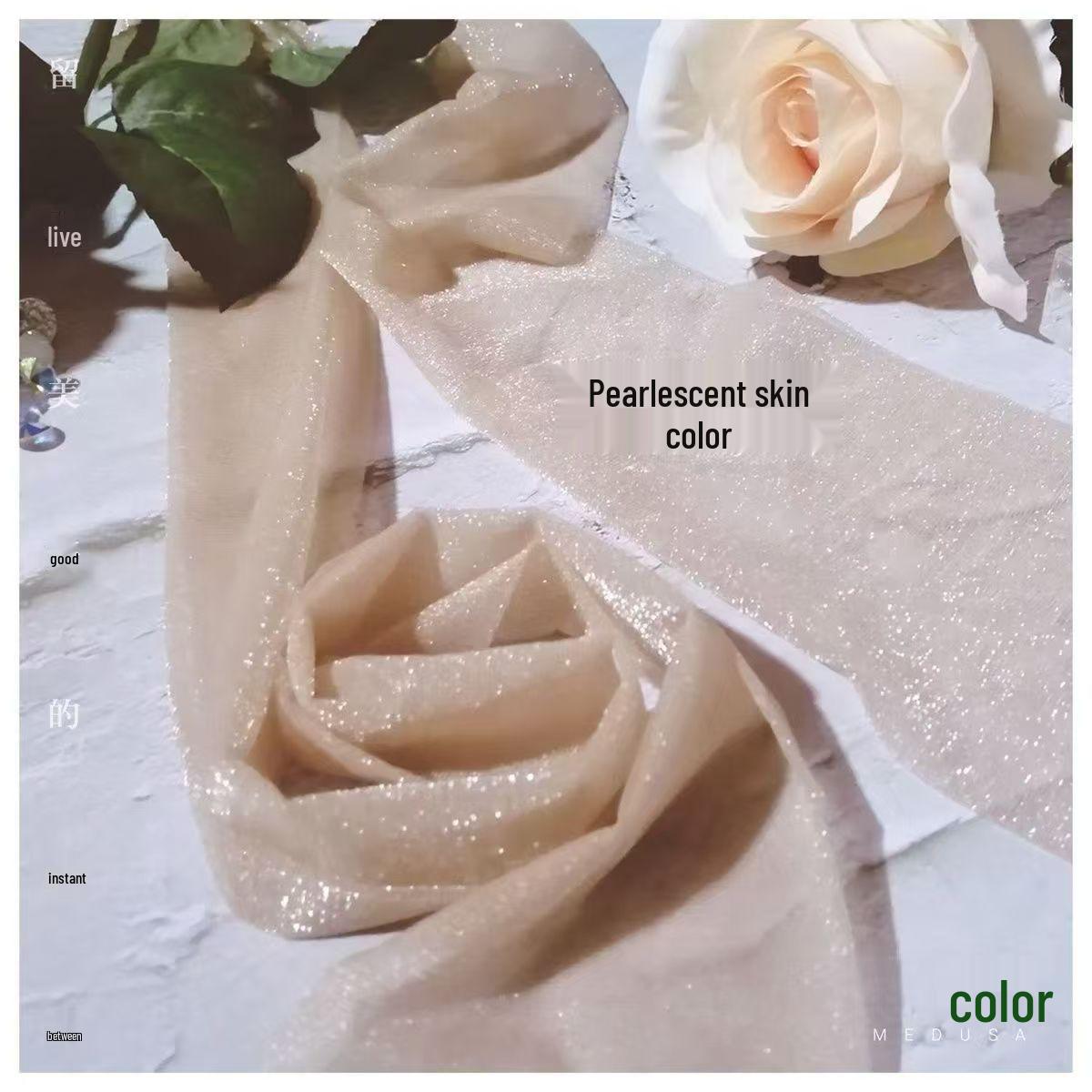 

Весенне-летние сексуальные черные переливающиеся серебристой нитью чулки выше бедра - Зрелый стройнящий стиль выше колена One Size телесный