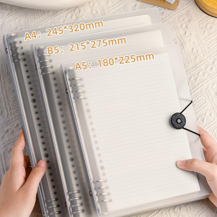 Comfortable B5 Loose-Leaf Notebook: Lined, Removable Binder, Simple Ins Style, Aesthetic Design, Ideal for Exams and High School Students.