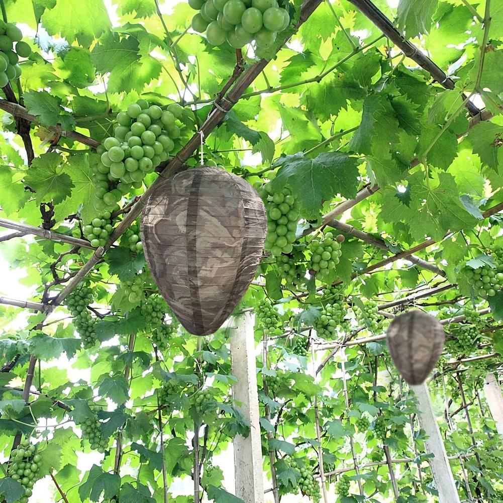 1-5PCS Hanging Wasp Nest Decoy Outdoor Waterproof Fake Wasp Nest Decoy Nest Decoy Hornets Plastic Insects Paper Drive Beehive