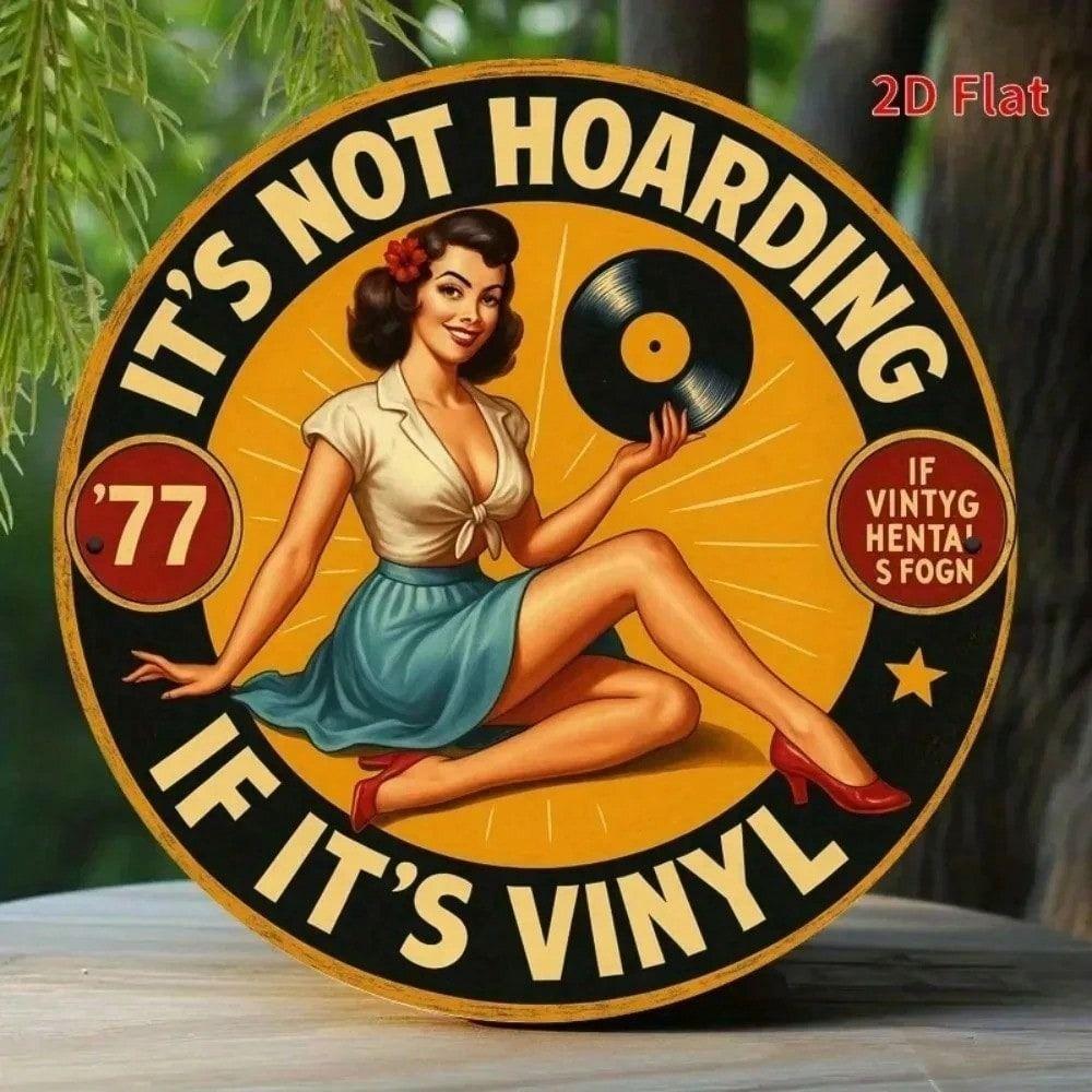 Vintage Metal Poster Wall Art Vinyl Gift for Women