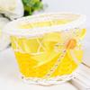 Beautiful Hand Made Flower Storage Basket Imitation Rattan Woven 7 Colors Storage Baskets Shopping Storage Hamper Basket