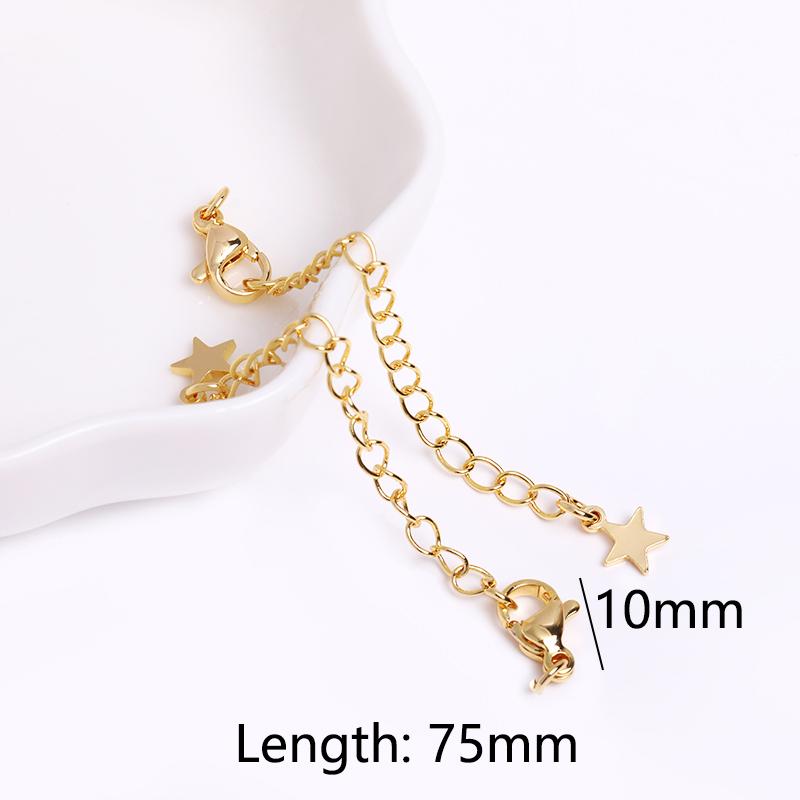 18 Karat Vergoldete 7,5 cm Verlängerungskette Für Schmuckherstellung, Handgefertigte DIY Armband Halskette Verlängerer Ketten Zubehör Teile