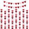 Valentinstag Hängende Banner Girlande Wimpelkette Rotes Herz Papierbanner Türhänger Schmuck Hochzeit Geburtstag Party Dekoration