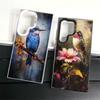 Bird Oil Painting Style Shockproof Phone Case for Samsung Galaxy S26 Edge S25 Ultra S24 FE S23 Plus S21 Cover Anti Fall Fundas