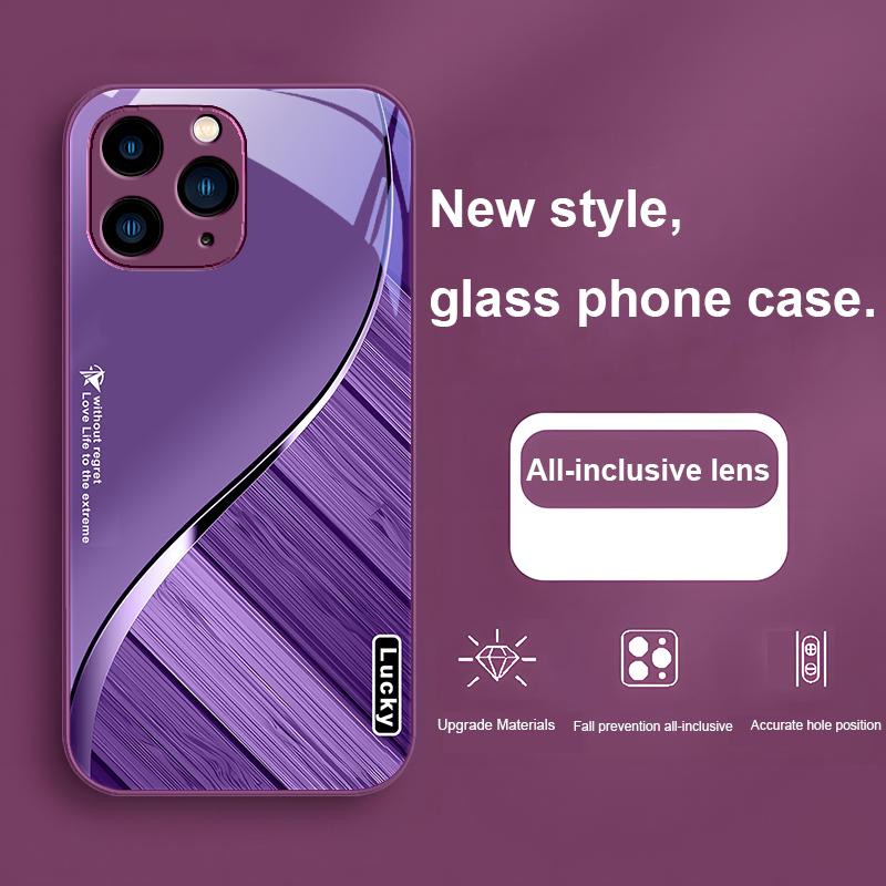 Love Life to the extreme Lucky for Iphone 15 14 13 12 11 Pro Max X XS XR 7 8 Plus 2020 2022 SE Black tempered glass phone case