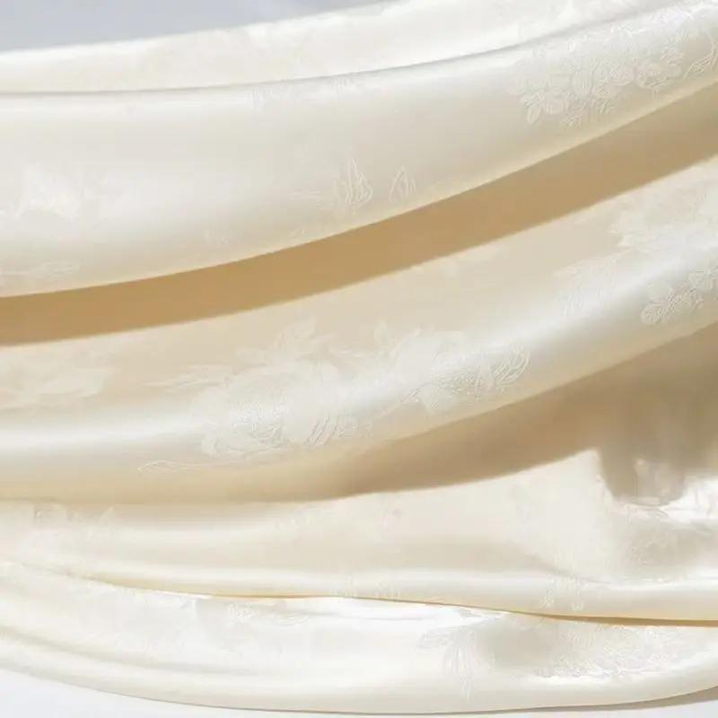 Jacquard Fabric Imitation Acetic Acid Satin for Clothing Dress Designer Handmade Diy Sewing Material Cloth 100x150cm 100x150cm