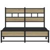 Metal Bed Frame without Mattress Sonoma Oak Finish 120x200 cm