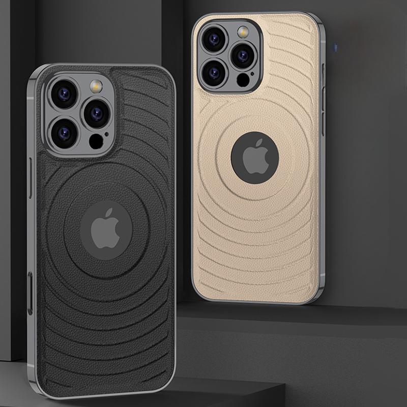 For IPhone 16 Electroplated Magnetic Phone Case for IPhone 16 Plus 16 Pro Max Leather Shockproof Protective Cover