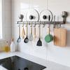 ANDWINT Kitchen Tool 60cm Suction Cup No Drilling No No Tools Fits and Pot Lids Hooks, Wide, Organizer, Required, Strong, Rust-Resistant, Marks,