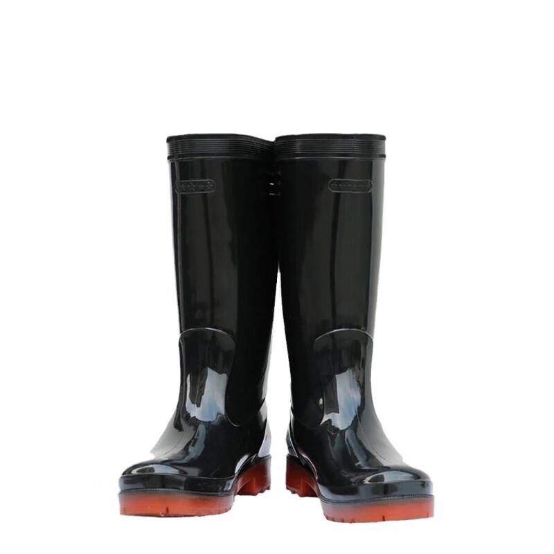 Pulian Men s Low-Heel Acid-Resistant Rain Boots