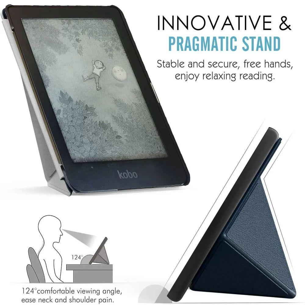 Auto Wake/Sleep Smart Cover Magnetisches Folio Ständer Case Bildschirmschutz für Kobo Clara HD (N249)