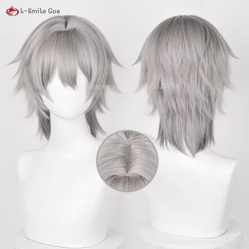 HSR Trailblazer Cosplay Pruik 36cm Grijs Caelus 52cm Stelle Cosplay Anime Pruiken Hittebestendig Synthetisch Haar Halloween + Pruikkap gray