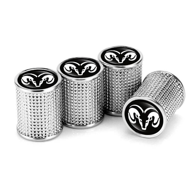 Car Styling Wheel Tire Valve Caps Covers for Dodge CALIBER CARAVAN DURANGO Challenger CHARGER JOURNEY NITRO RAM Accessories WW7