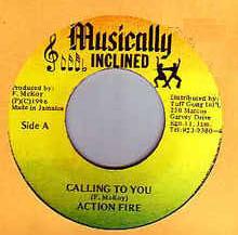 

7inch Record ACTION FIRE Calling To You NONE Musically Incli 1996 Jamaica Reggae Ska Dub Used