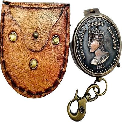 Boy Scout Compass Hiking Survival Compass for Men with Leather Case Christening Gifts