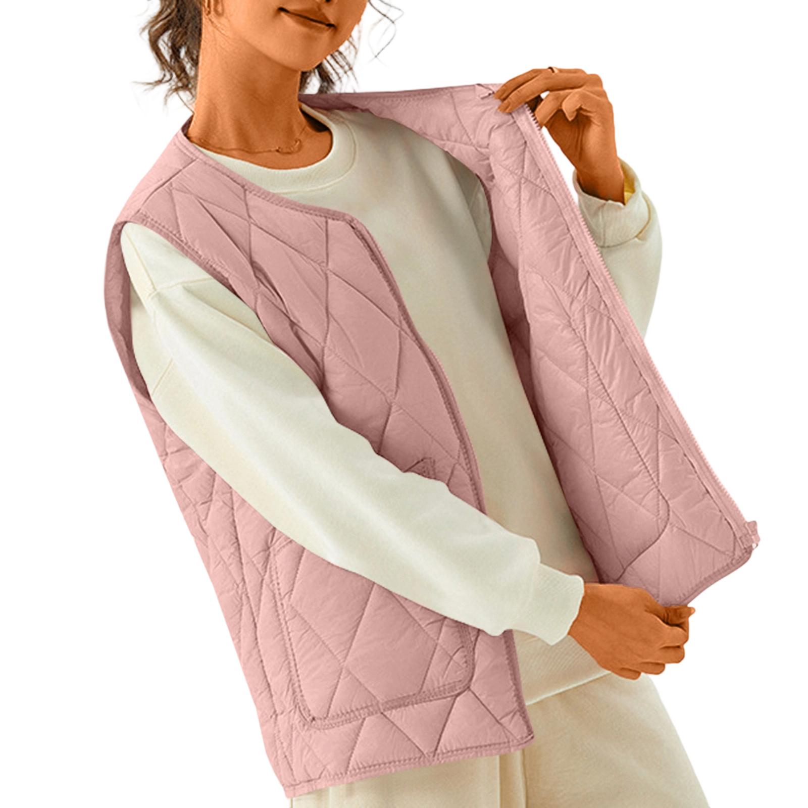 

Женская модная легкая куртка с воротником-стойкой, многоцветное пальто на молнии и пуговицах XL розовый