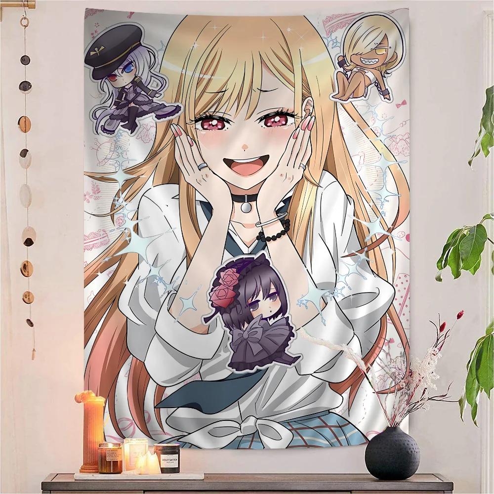 

VIKAMA Cute Anime Girl Tapestry Vibrant Pop Art Backdrop Suitable For Teen Bedroom College Dorm Apartment Decoration 74x94cm(29x37in)
