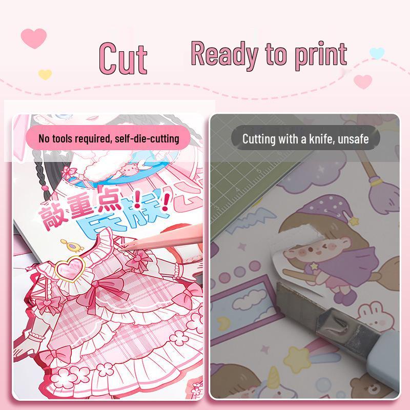 Cute Dress-Up Sticker Book for Kids: Cartoon Makeup & DIY Picture Fun