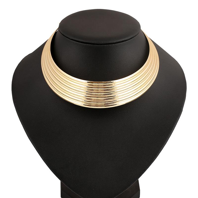 Fashion Jewelry Wide Punk Necklaces Charm Party Necklace Chain Luxury Choker Collar Necklace For Women Collier Femme