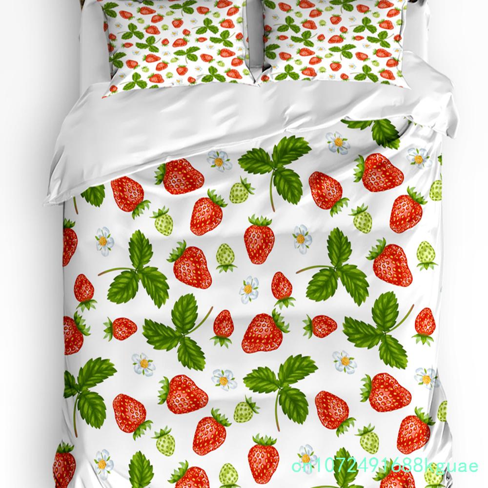 Avocado Grün Samen Frucht Bedruckte Komfort Bettbezug Kissenbezug Heimtextilien Bettdecke Junge Kind Teenager Mädchen 3tlg Bettwäsche Set