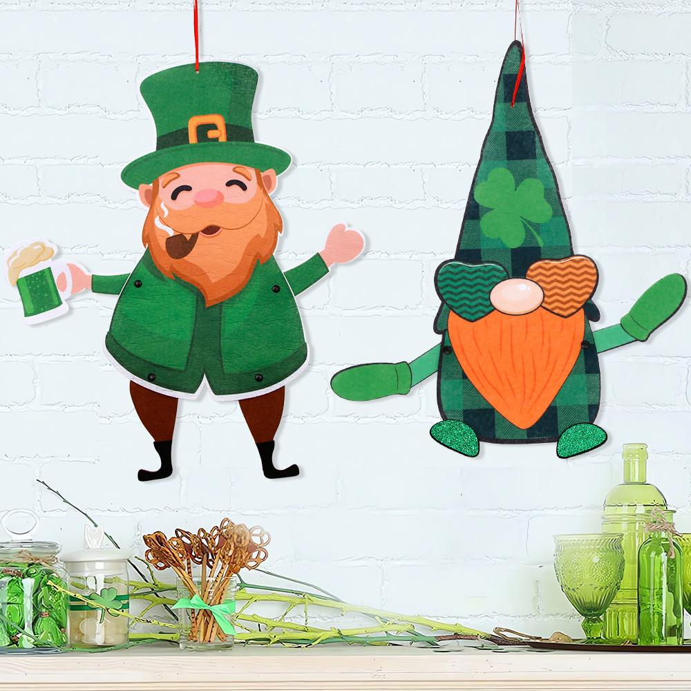 Adorable Festival Irish Nonwoven Fabric Hangings For St Patricks Day Decor Party