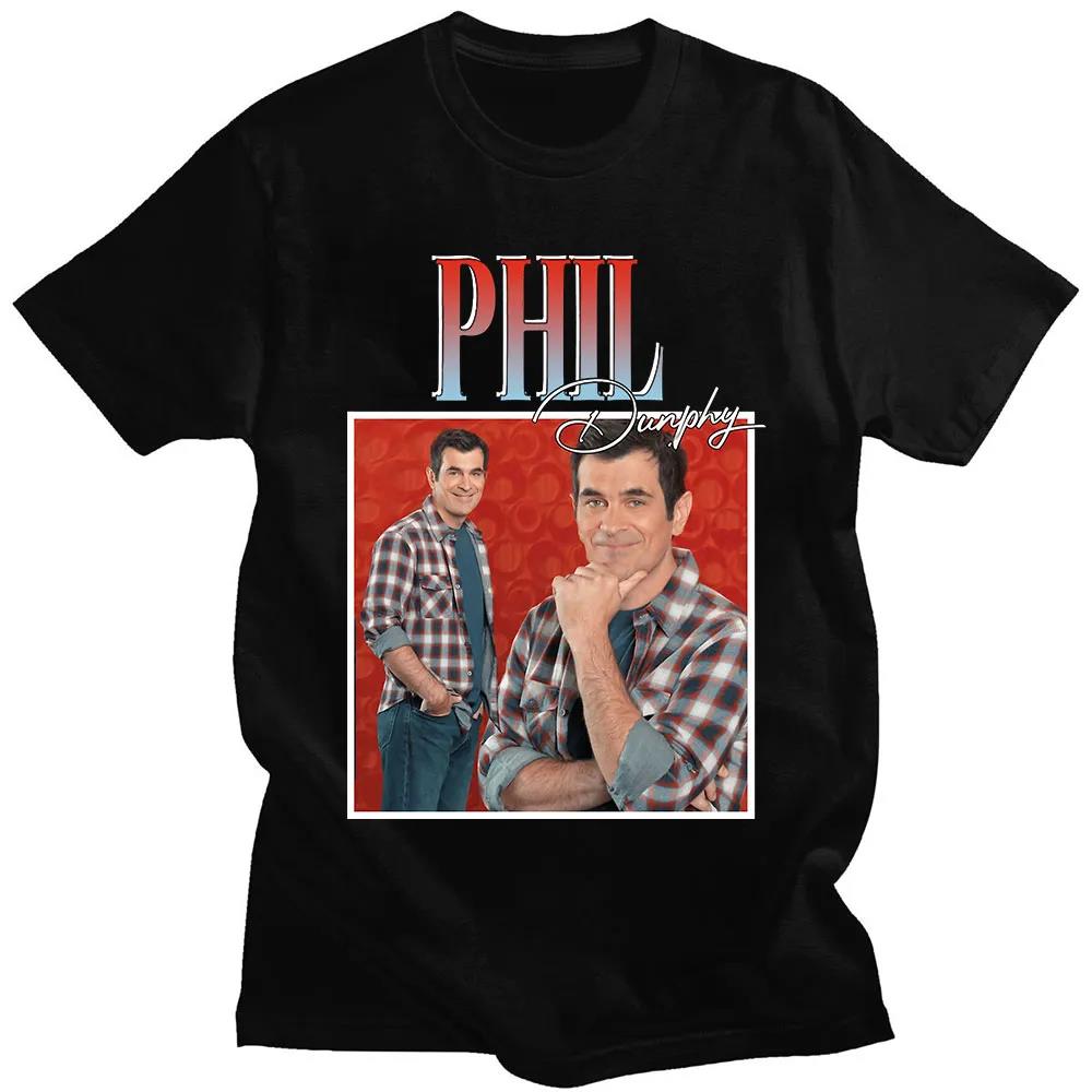 Phil Dunphy TV Show T Shirt Women Harajuku Interesting Graphics Short Sleeve Unisex Tee Tops Cotton Plus Size Casual Streetwear