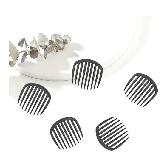 Updo Comb Hair Accessory 9 Teeth 5 Piece Set for Updos, Easy Styling for Formal Occasions, Ceremonies, Weddings, Banquets, Kimono, Compact Design,