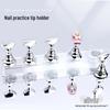 Magnetic Nail Art Practice Stand with Acrylic Base and Gem Holders