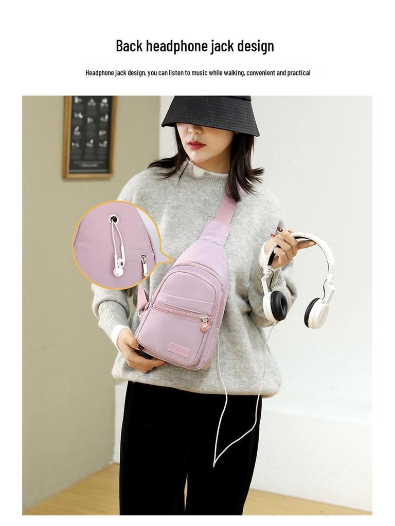 Dámská trendy cestovní taška přes hruď: Všestranná tištěná crossbody pro sport a volný čas