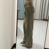 Jeans Women Fall Do Old Retro Big Yards Dragging The Ground Thin Loose Wide-leg Straight Pants Retro Street Style Baggy Long Jeans for Ladies