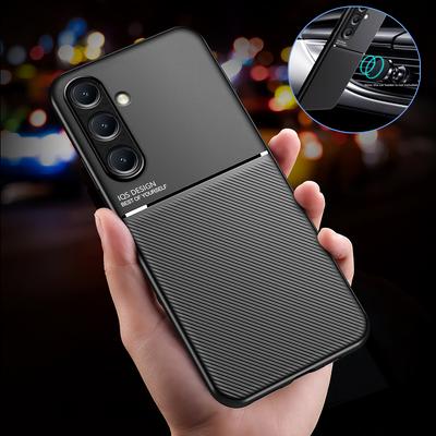 Luxury Shockproof TPU Silicone Funda For Samsung Galaxy A16 A26 A36 A56 5G Case Leather Protector Car Magnetic Holder Back Cover