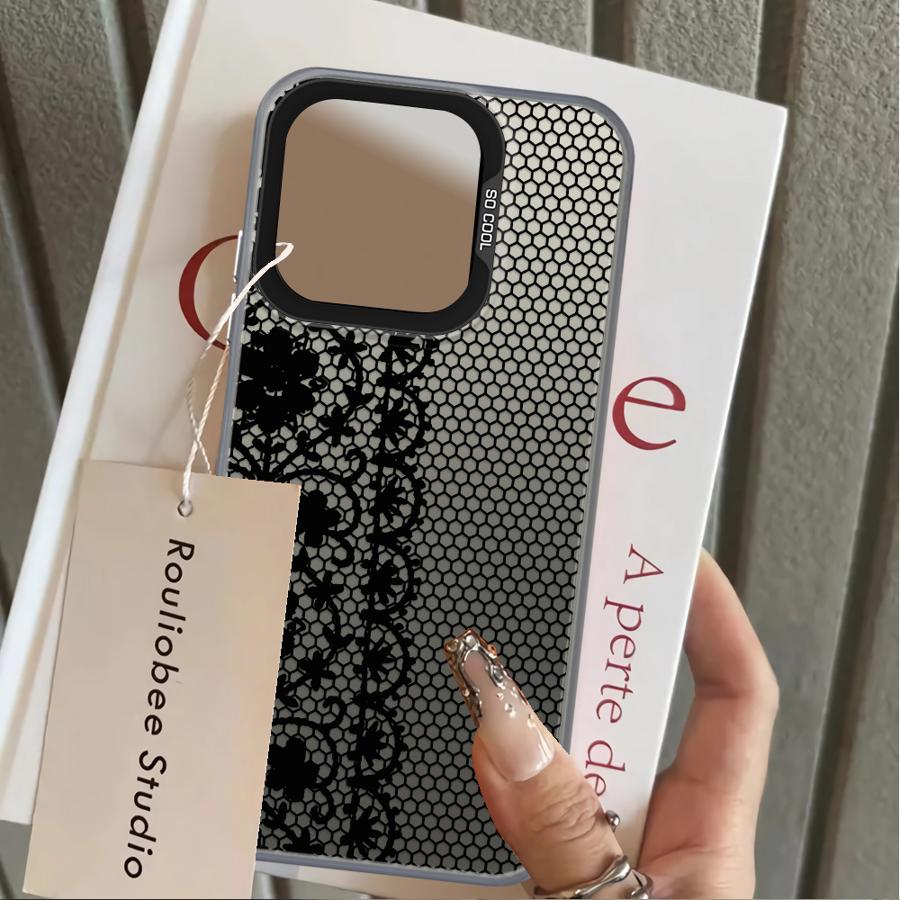Cute Black Lace Case for Xiaomi Mi 11 Lite 13T 12T Pro Back Phone Cover