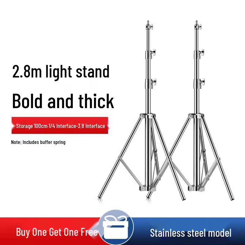 Reinforced 2.8m Stainless Steel Light Stand with Magic Legs for Flash Photography