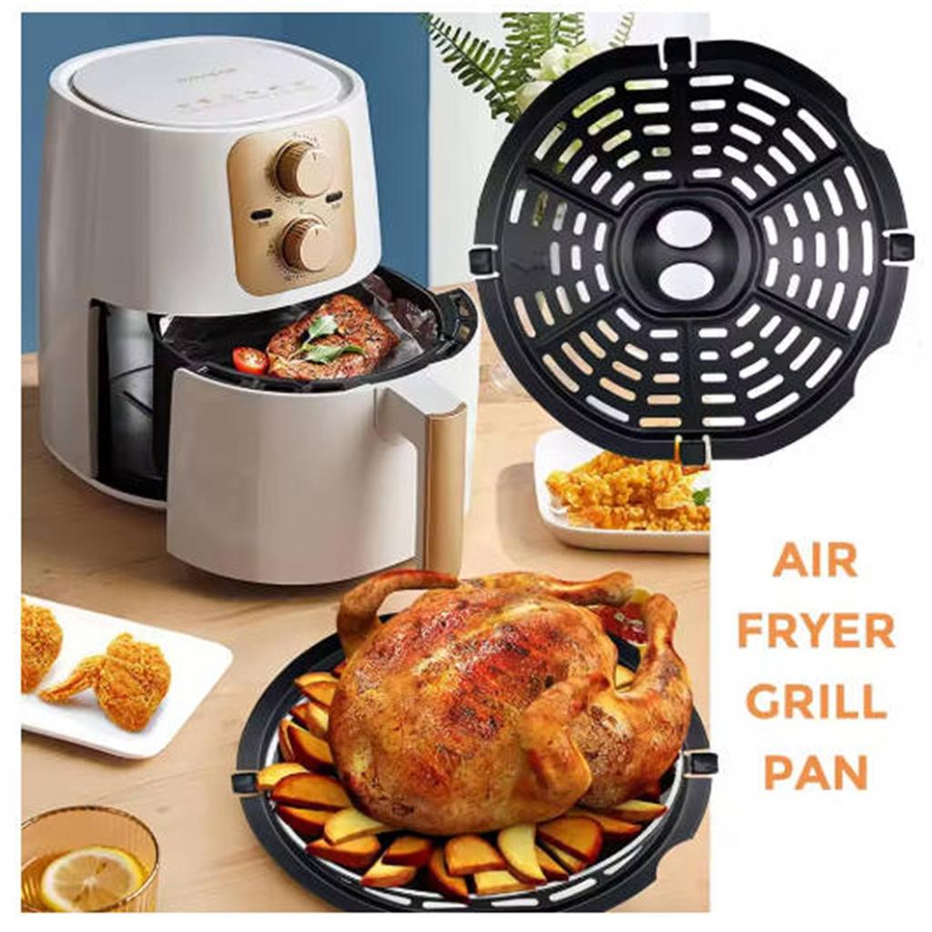 Fryer Grill Pan Grate Insert Cooking Convenient Crisper Plate, Rack for Vegetable, Steak