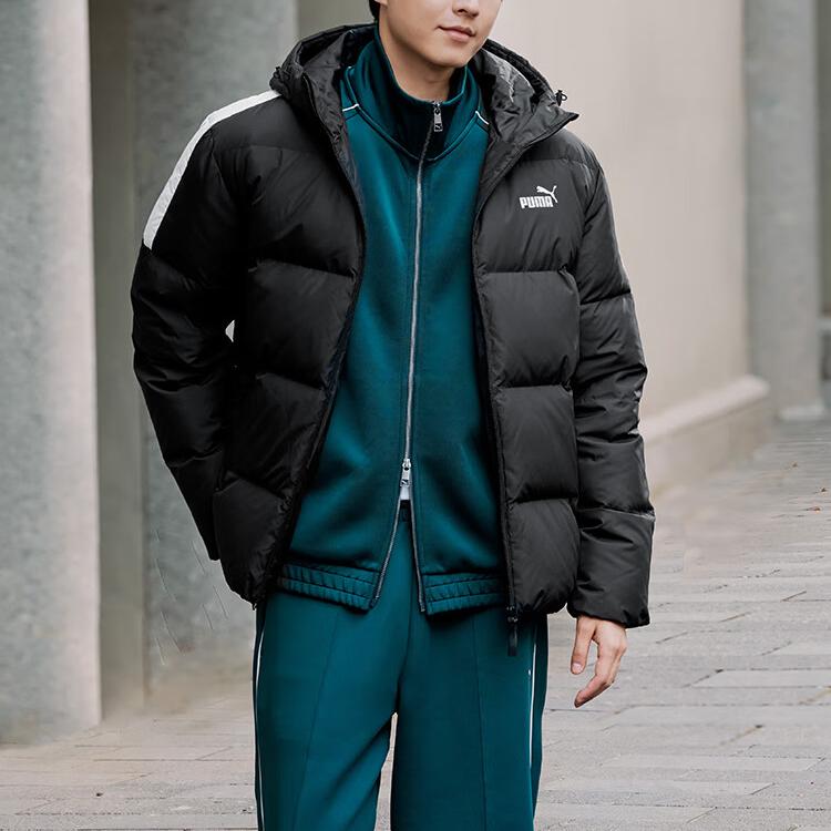 Puma Warme Winddichte Wasserabweisende Daunenjacke mit Kapuze Unisex Jacken 692911-01