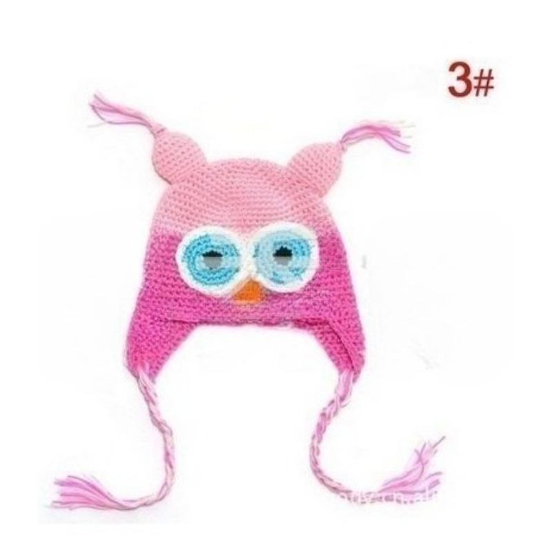 Cartoon Baby Hats Cat Knitted Cap Beard with Ears Winter Warm Newborn Caps Beanies Wool Girls Boys Hats Crochet