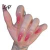 Glossy Press-on Nails 10Pcs Cats Eyes Press on Kit Almond Stick-on Fake Nails Durable Salon Quality Long Glue False for Women Girls