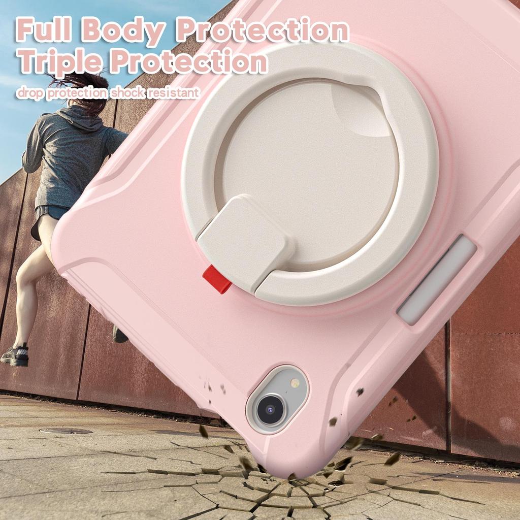 iPad Mini 6 Protective Case with Rotating Stand & Large Handle