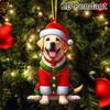 2D Acrylic Christmas Animal Pendants Horse Cat Dog Xmas Tree Drop Ornaments Decorations Christmas Eve Hangings Party Supplies