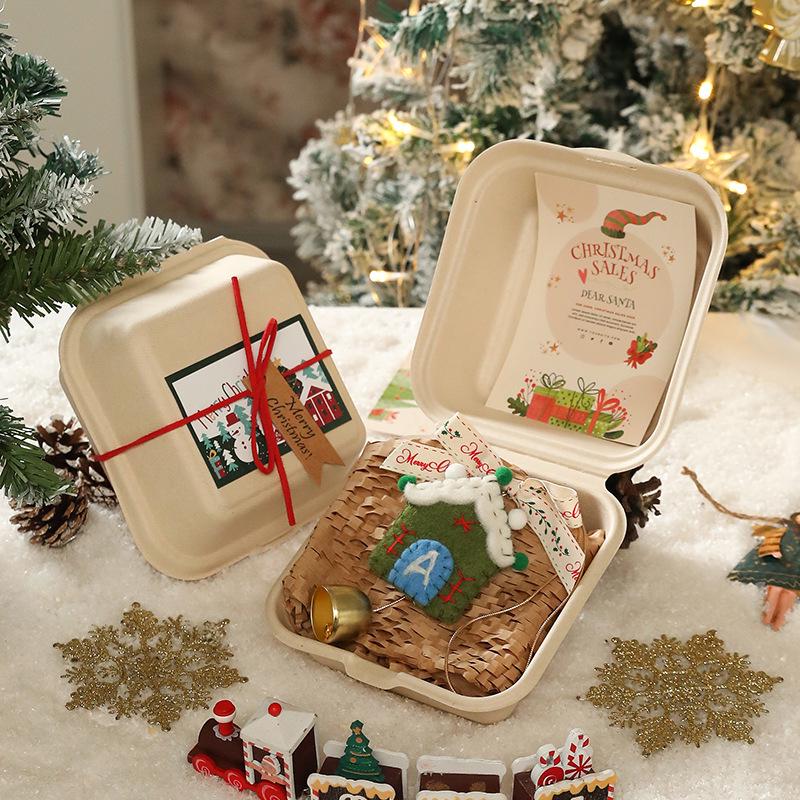 Ornements Peluches Arbre de Noël faits à la main et Décorations Clochettes Nouvel An pour Suspendre dans la Voiture