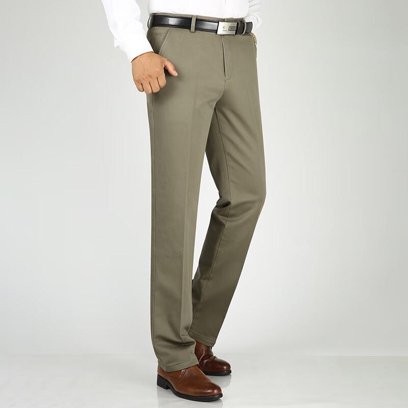 Men's Stretchy Business Casual Straight-Leg Pants