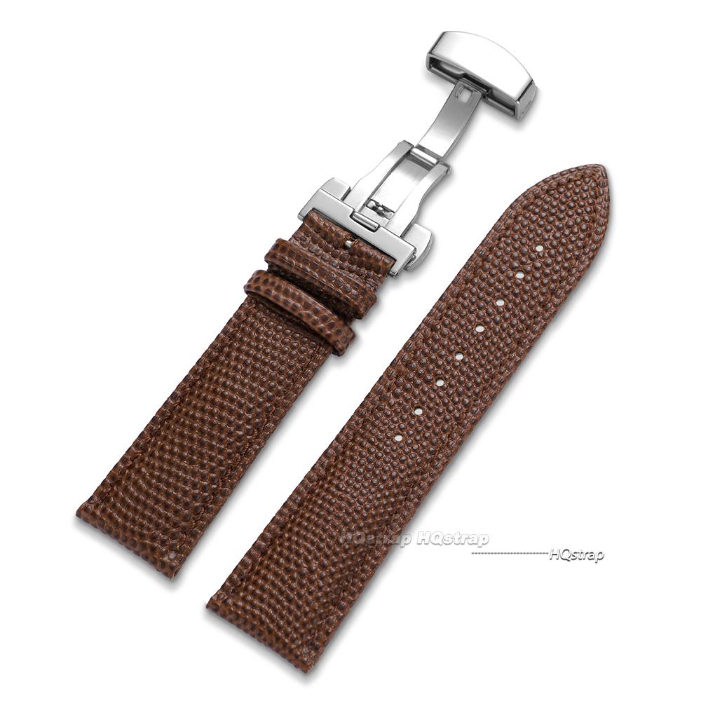 

Calfskin Watchbands Lizard Pattern Strap Watch Accessories 14 16 18 19 20 21 22mm Leather Wristwatch Band with Butterfly Buckle 14mm