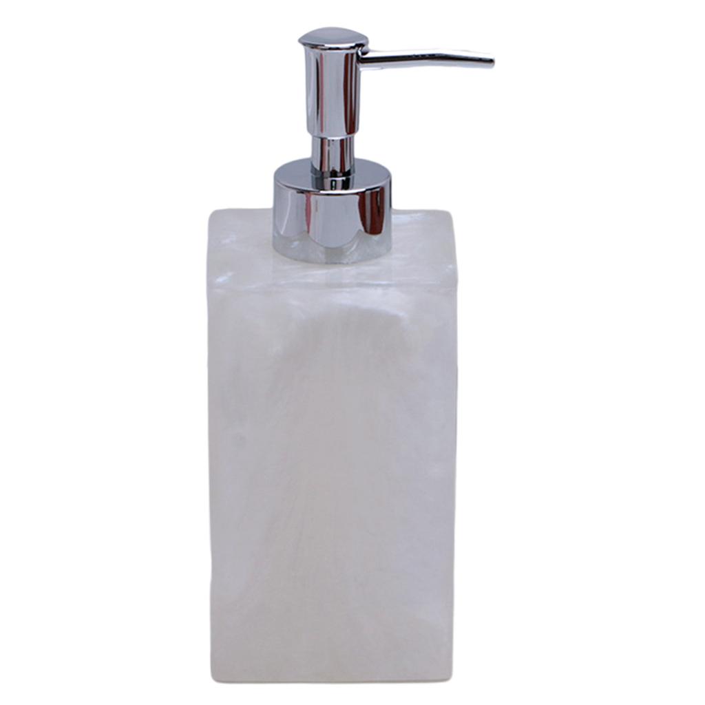 Soap Dispenser Bottle Elegant Marble Print Refillable Container For Cosmetics And Lotions Travel Friendly