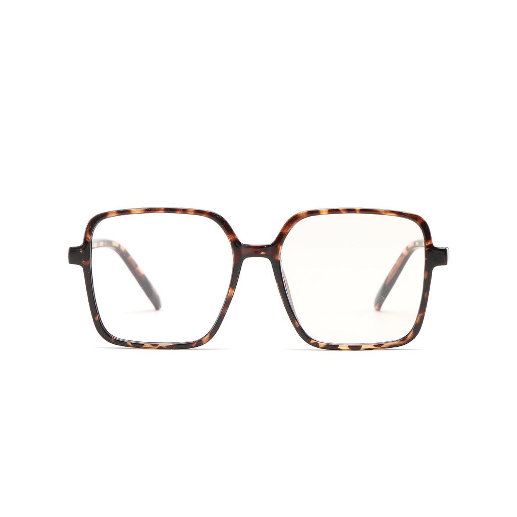 Glasses B309 Square Thin Frame Large Frame Tortoiseshell Transparent Student Flat Mirror