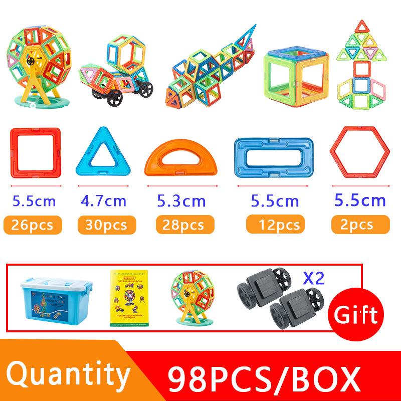 Large Educational Magnetic Tiles - Children's Development Toy for Creative Building and Thinking