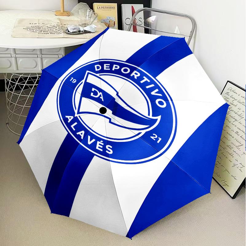 1PC Deportivo FC Printed Umbrella Folding Umbrella, Automatic Umbrella 8-Frame for Travel, Camping Fan Gifts Christmas Gifts