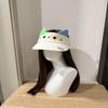 Cute Cartoon Cat Ear Sun Visor UV Blocking Breathable Soft Foldable Cap for Summer Fishing Camping Men Women