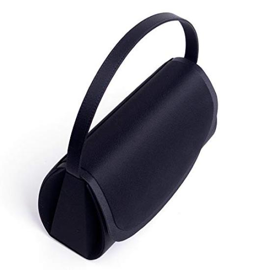 Aurora Black Formal Bag, Made in Japan, Round Asymmetrical Design, Water-Repellent, Large, Black, Suitable for Both Celebrations and Condolences,